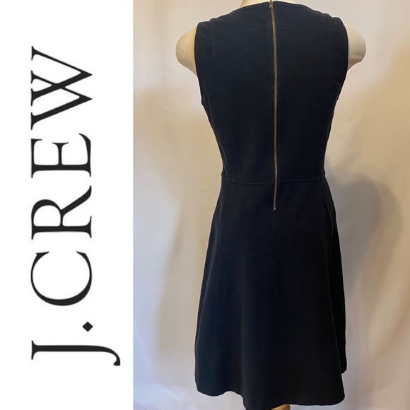 J CREW stretchy fit and flare dress in black - Picture 4 of 7